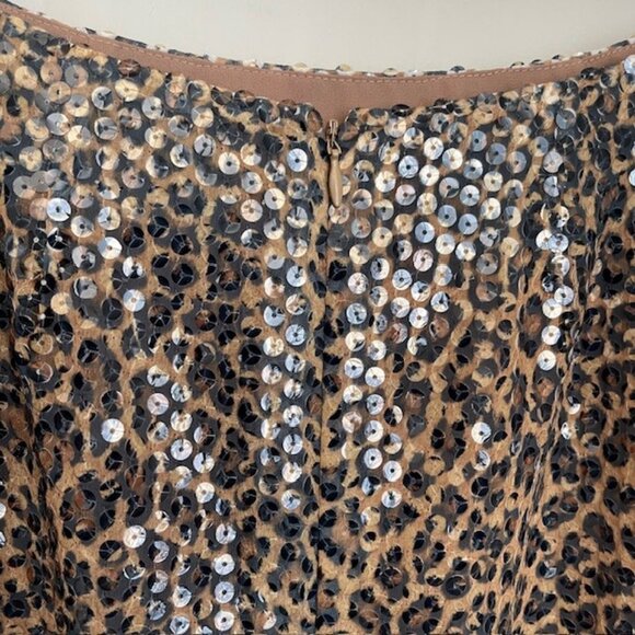 VTG CARLISLE sequin leopard pencil skirt Size US 4 - Picture 5 of 6